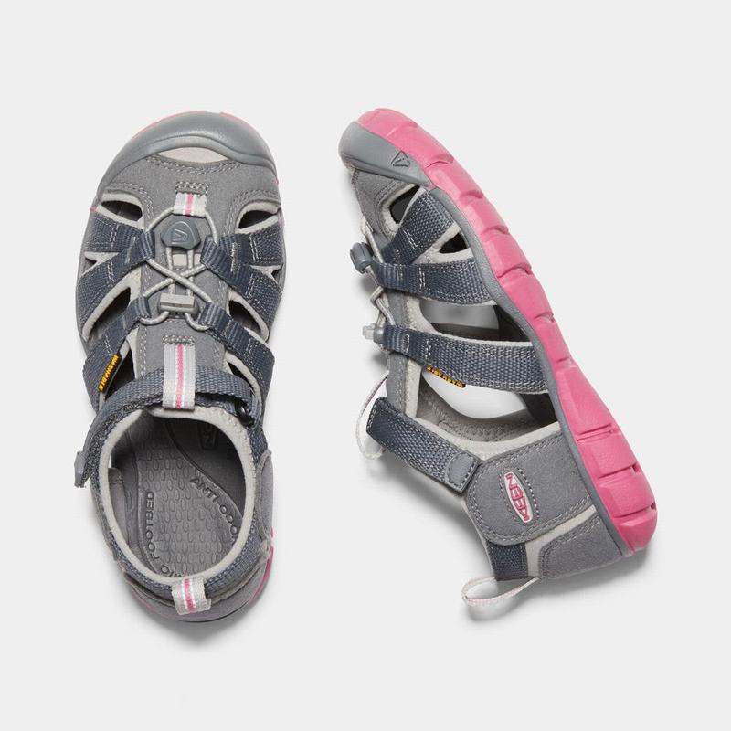 Sandalias Keen Seacamp II Cnx Para Niños Grises/Rosas - Sandalias Keen Mexico (357120-MRL)